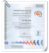 通過(guò)SGS認證，取得ISO9001認證證書(shū)